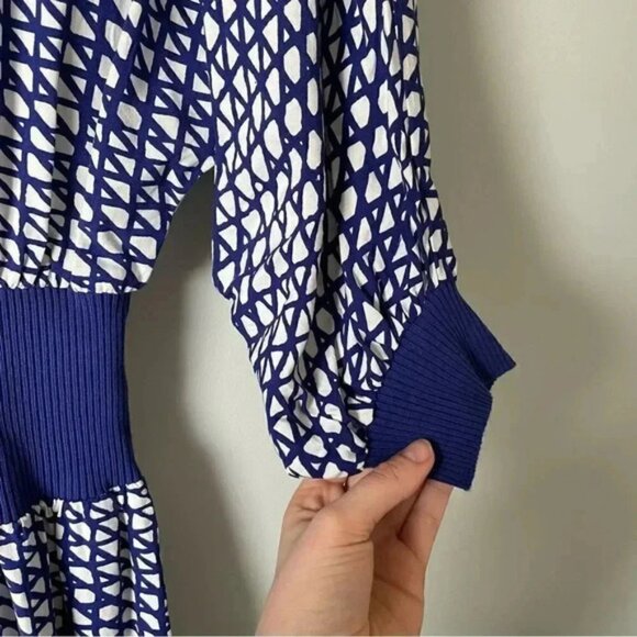 Anthropologie | Maeve Gemma MIDI Dress in  Indigo - Picture 7 of 8